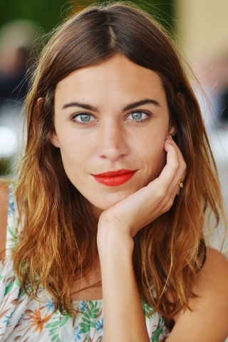 Image may contain Face Human Person Alexa Chung Lipstick Cosmetics Lip and Mouth