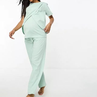 ASOS DESIGN Maternity Mix  Match Cotton Pyjama Set in Sage 12 ASOS  Why we love it Sage green is the hue of the summer...