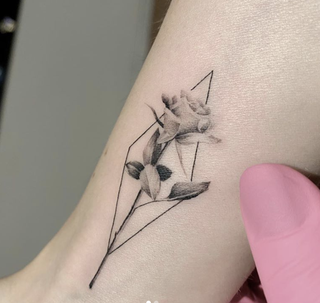 Diamond Rose tattoo